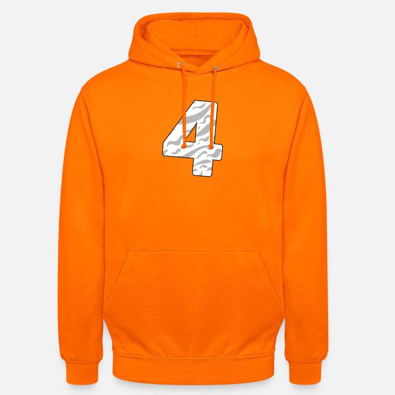 4 - Sweat-shirt à capuche unisexe - orange