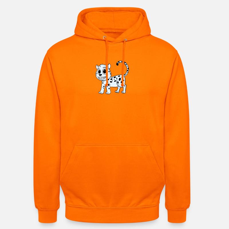 Léopard des neiges Léopard - Sweat-shirt à capuche unisexe - orange
