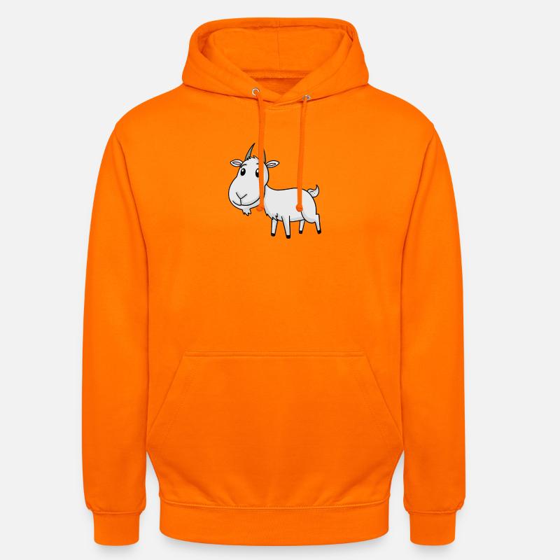 Chèvre mignonne - Sweat-shirt à capuche unisexe - orange