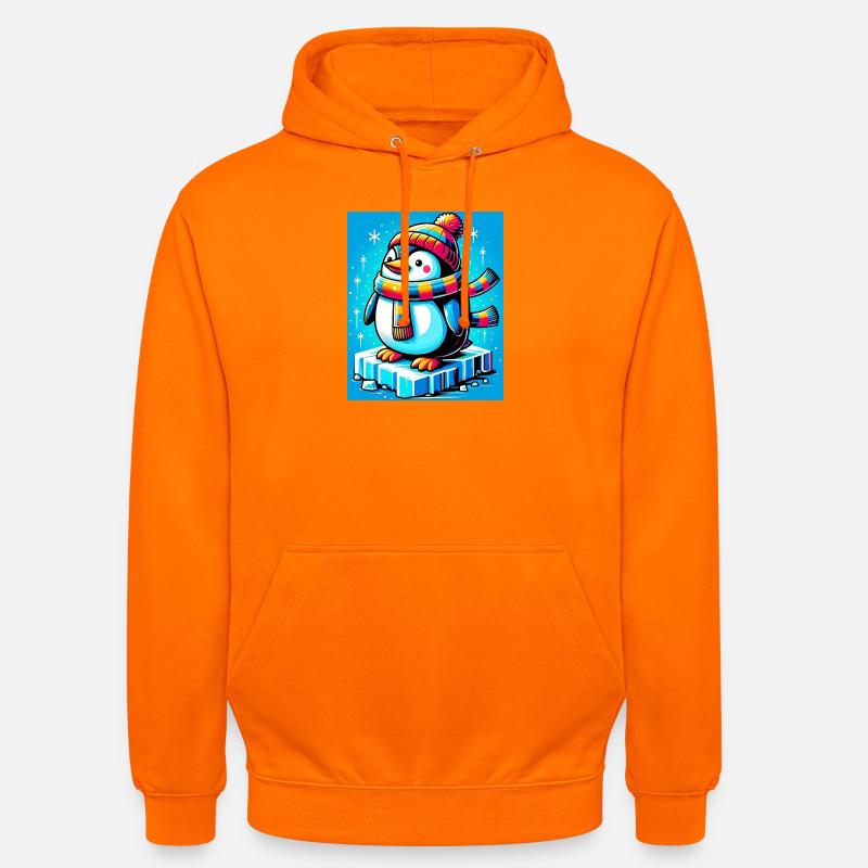 Pingouin - Sweat-shirt à capuche unisexe - orange