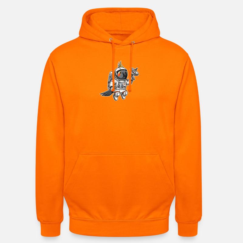 oiseau de l’espace astronaute calopsitte - Sweat-shirt à capuche unisexe - orange
