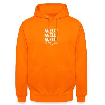 Well Well Well Jamaikanischer Gesang, lustiges Meme Jamaika - Unisex Hoodie - Orange - Vorne - AI Model Male 185 light (185cm) & AI Model Female 180 light (180cm)