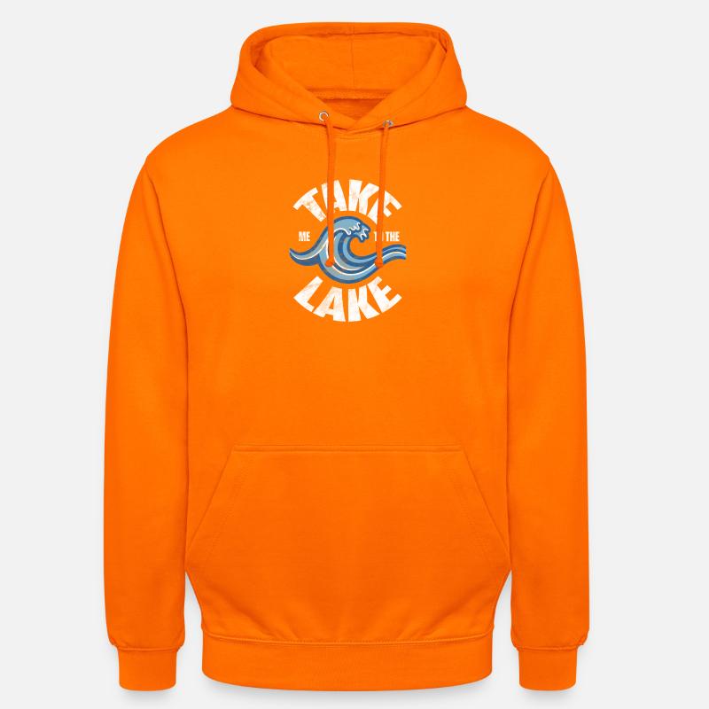 Emmenez-moi au Lake Retro Wave - Sweat-shirt à capuche unisexe - orange