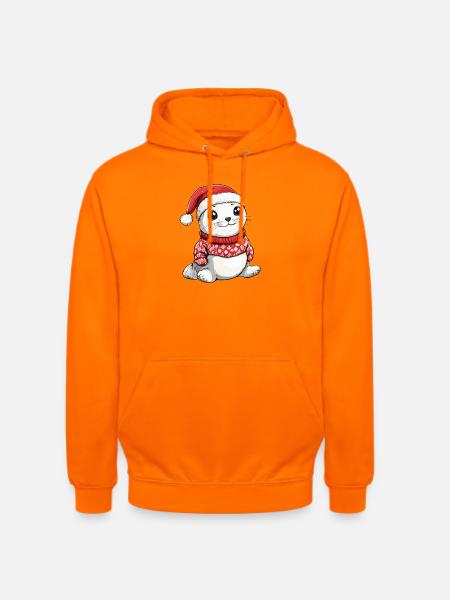 Robbe Tier Weihnachten Xmas - Unisex Hoodie - Orange