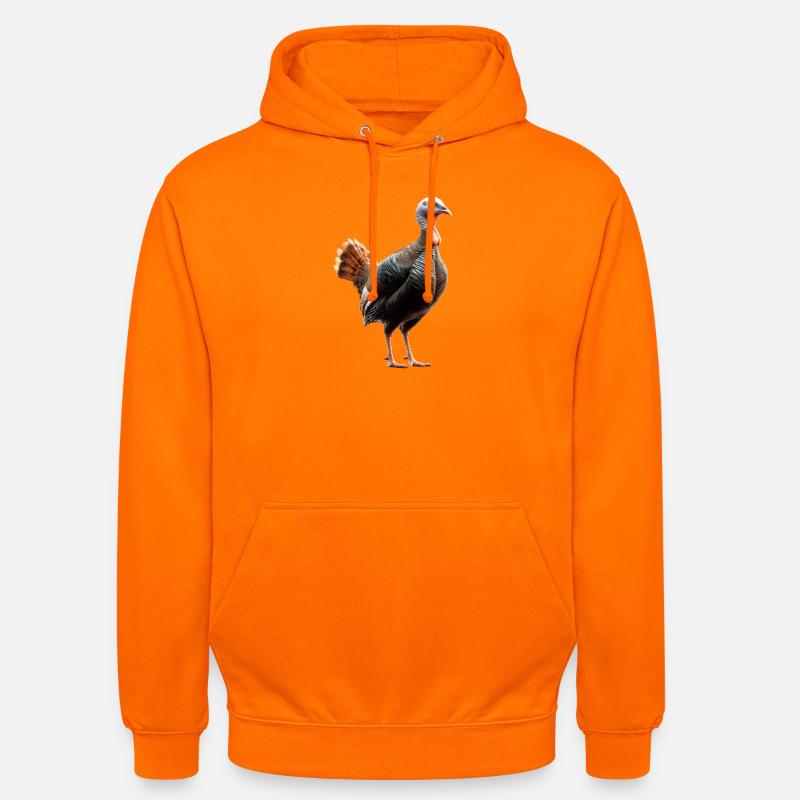 Dinde Poules Oiseaux Dinde - Sweat-shirt à capuche unisexe - orange