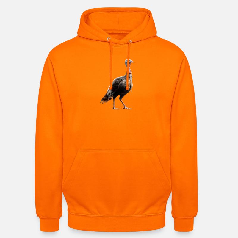 Dinde Poules Oiseaux Dinde - Sweat-shirt à capuche unisexe - orange