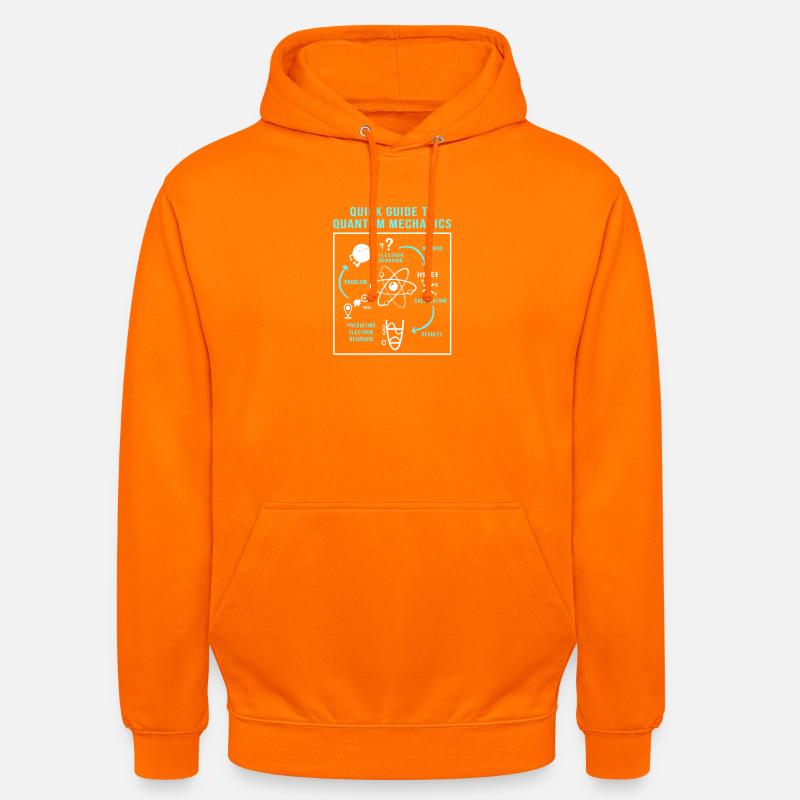 Physique quantique Physique quantique Saut quantique - Sweat-shirt à capuche unisexe - orange