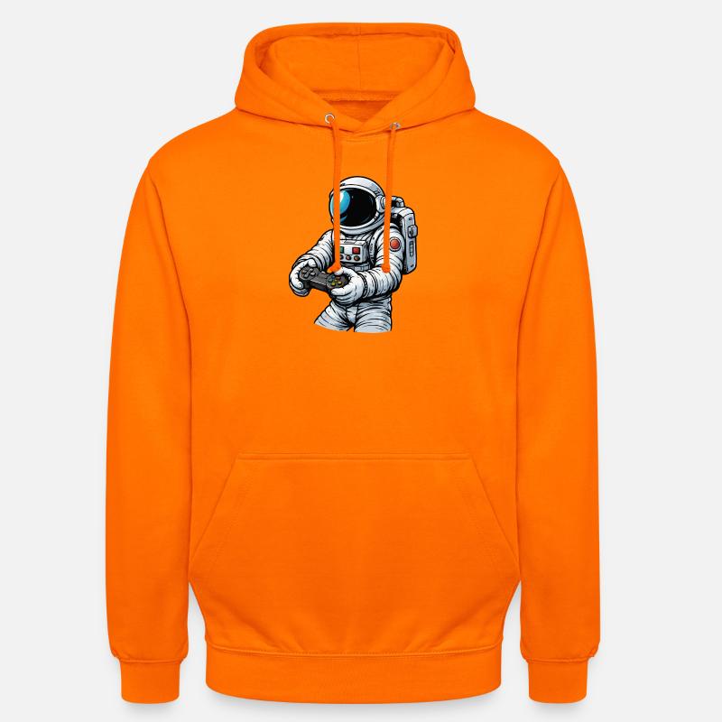 Astronaut mit Gamecontroller - Unisex Hoodie - Orange