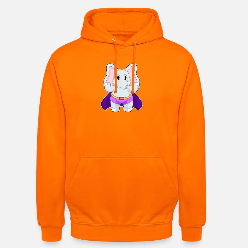 Cape de super-héros éléphant - Sweat-shirt à capuche unisexe - orange