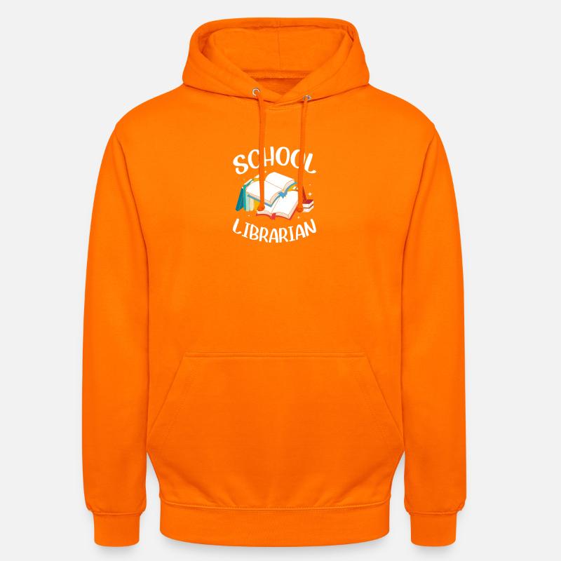 Rat de bibliothèque de lecture - Sweat-shirt à capuche unisexe - orange