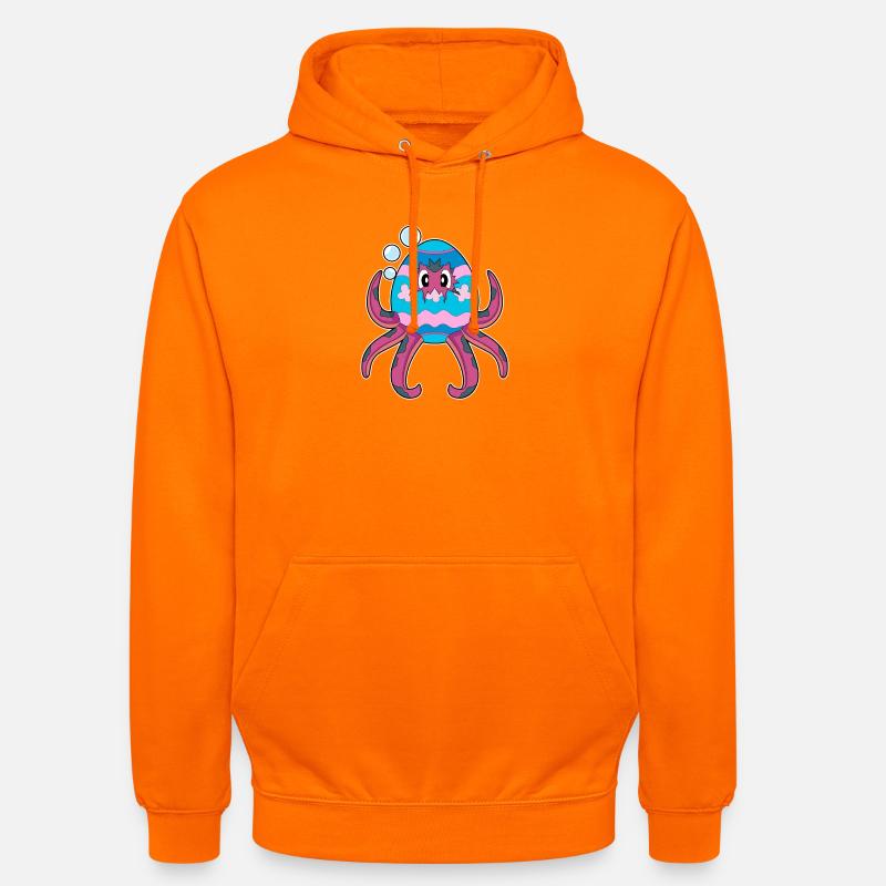 Œuf de Pâques pieuvre - Sweat-shirt à capuche unisexe - orange
