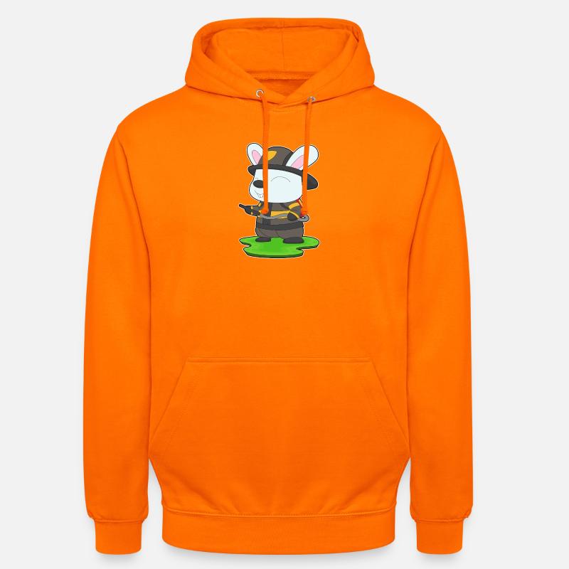 Pompiers Rabbit Extincteur Brigade - Sweat-shirt à capuche unisexe - orange