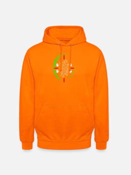 Quattro mori souvenir t-shirt Sardinia with map - Unisex Hoodie - orange