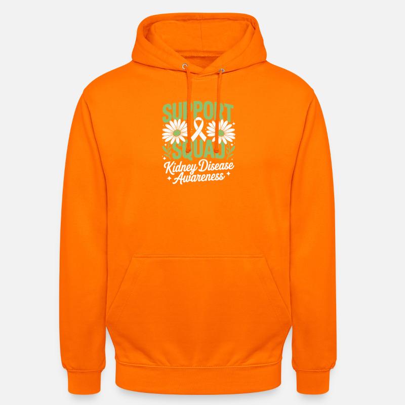 Nierenbewusstsein des Support Squad - Unisex Hoodie - Orange