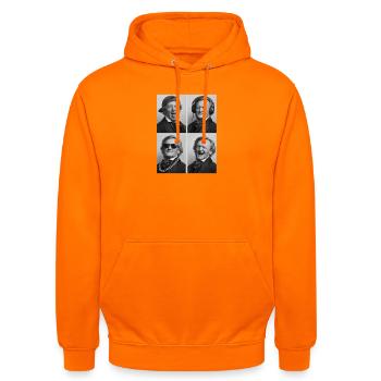 Richard Wagner - Unisex Hoodie - Orange - Vorne - AI Model Male 185 light (185cm) & AI Model Female 180 light (180cm)