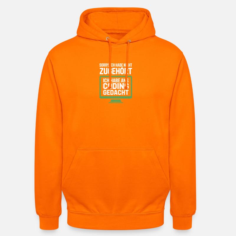 Codage : Penser au lieu d’appartenir - Sweat-shirt à capuche unisexe - orange