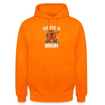 Dabbing Pumpkin Six Seven Bruh 6 7 Halloween 67 - Unisex Hoodie - orange - Front - AI Model Male 185 light (185cm) & AI Model Female 180 light (180cm)