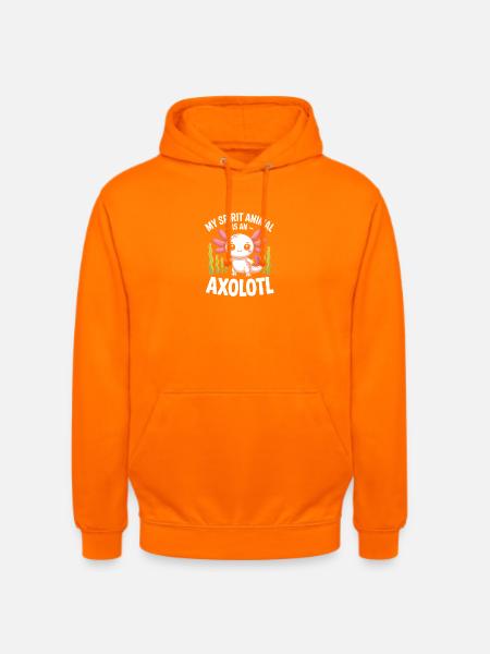 Axolotl Geisttier-Tee - Unisex Hoodie - Orange
