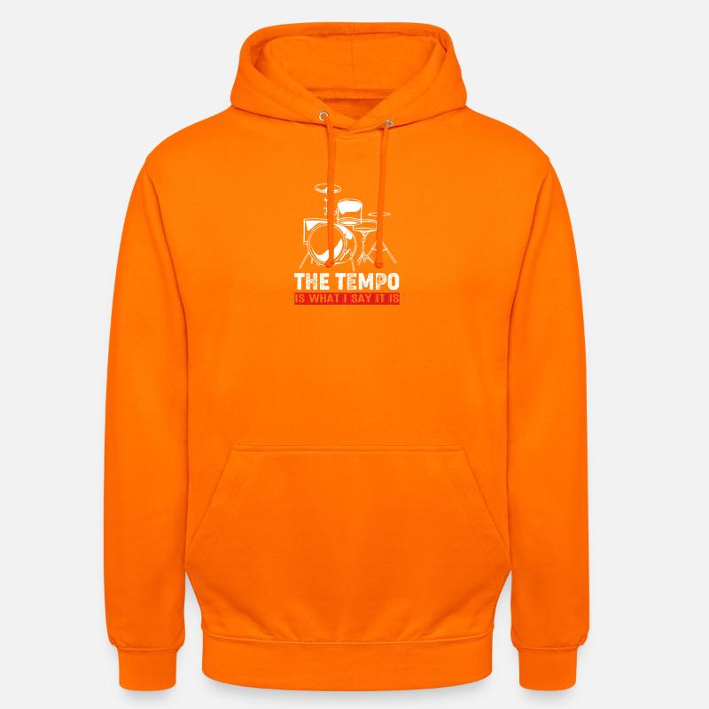 Batteur Baguettes de batterie - Sweat-shirt à capuche unisexe - orange
