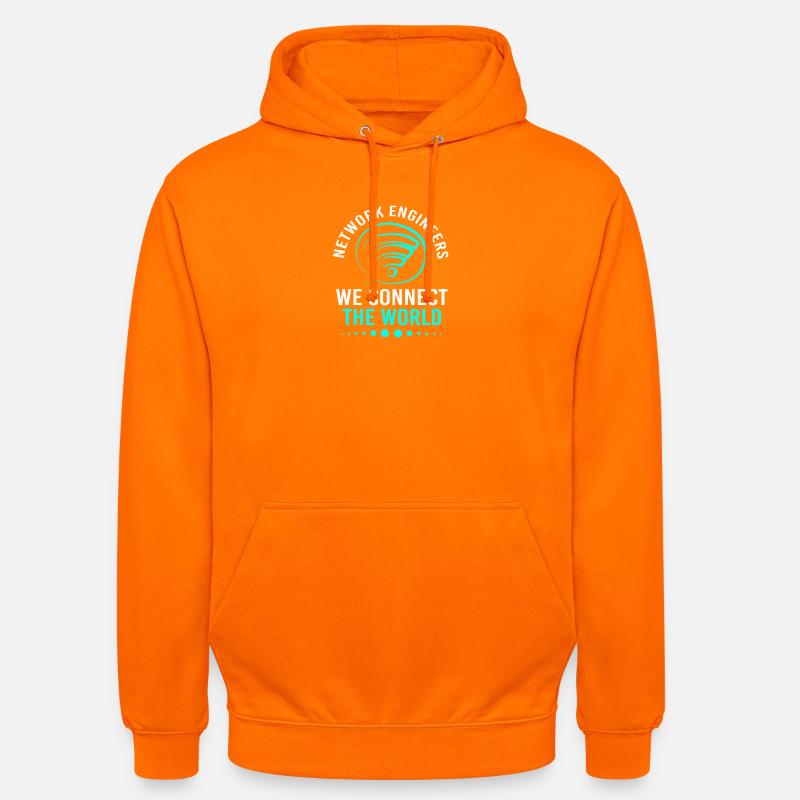Network Engineer Programmer Computer Scientist - Unisex Hoodie - orange