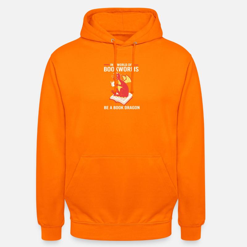 Rat de bibliothèque de bibliothèque - Sweat-shirt à capuche unisexe - orange