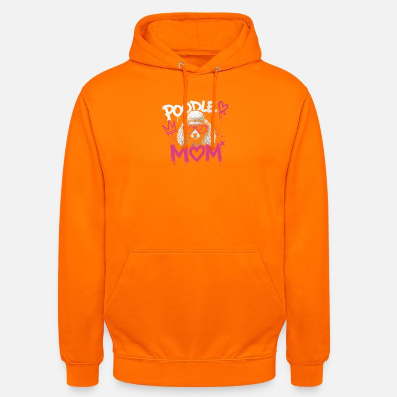 Maman Caniche Graffiti Rose - Sweat-shirt à capuche unisexe - orange