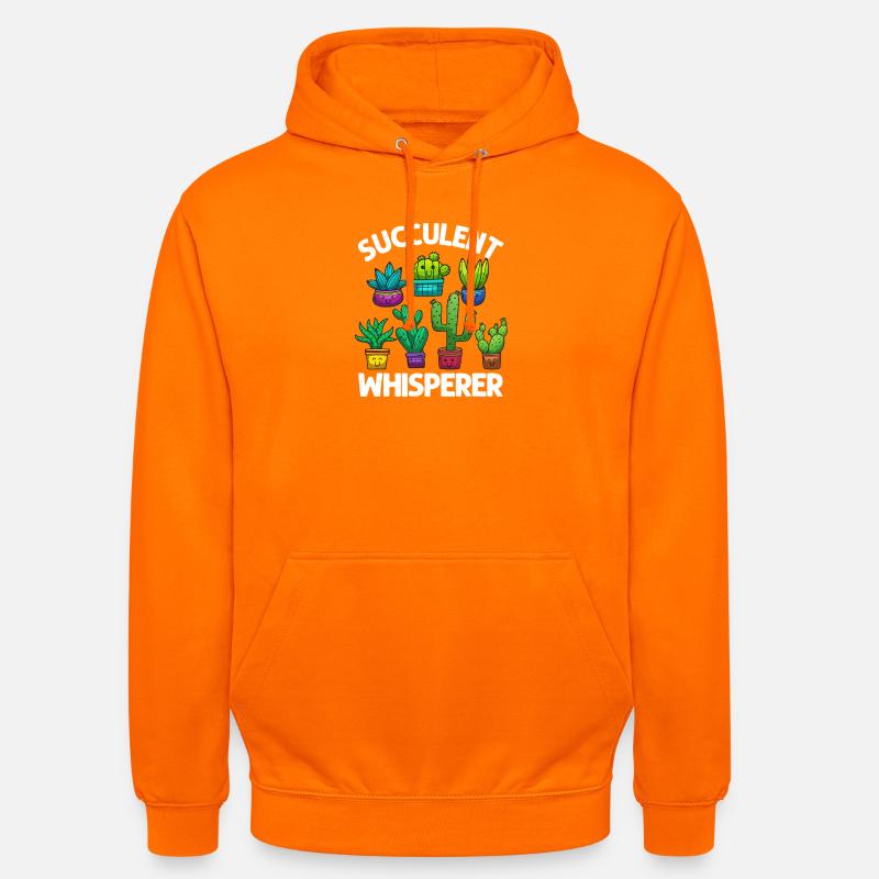 Chuchoteur de succulentes - Sweat-shirt à capuche unisexe - orange