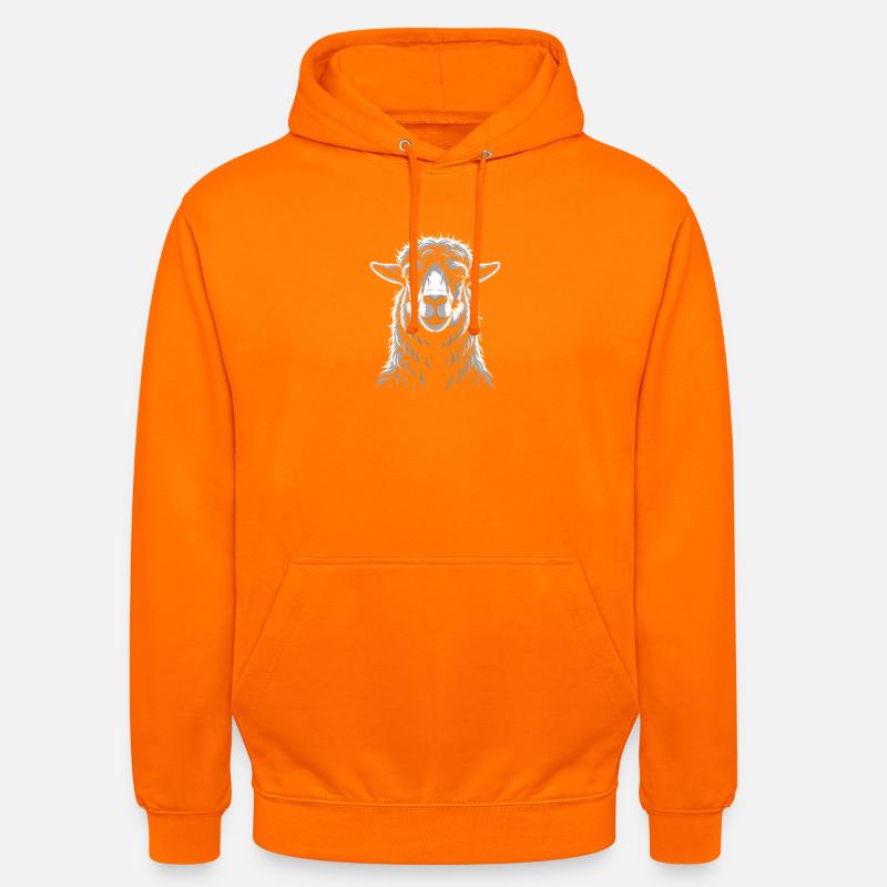 lama - Sweat-shirt à capuche unisexe - orange
