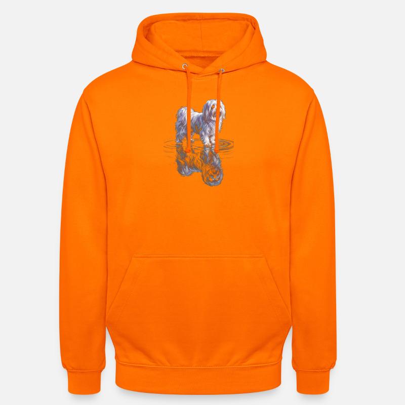 Maltais avec réflexion de l’eau - Sweat-shirt à capuche unisexe - orange