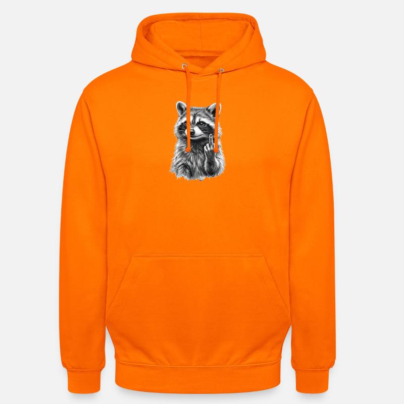 grumpy raccoon - Sweat-shirt à capuche unisexe - orange