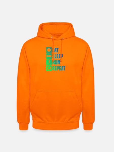 Geschenkidee für einen Running mit Running - Unisex Hoodie - Orange