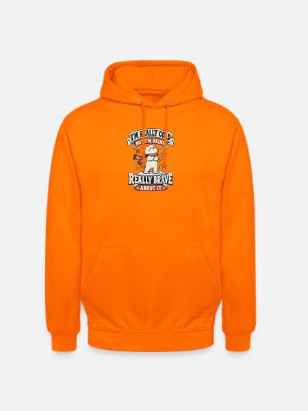 Wirklich Kaltes Mutiges Polarbär-winter-humor - Unisex Hoodie - Orange