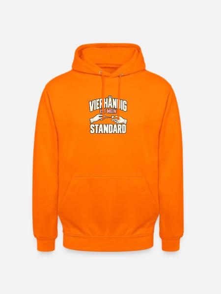 ZFA Vierhändig ist mein Standard - Unisex Hoodie - Orange