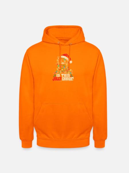 Jolly Cat mit Lichterkette - Unisex Hoodie - Orange