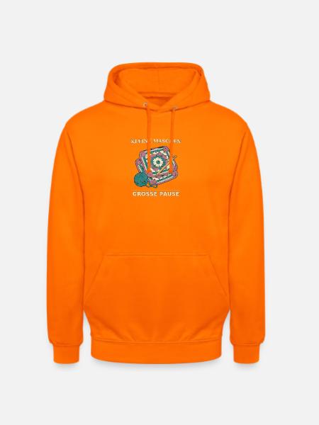 Häkeln Kleine Maschen Große Pause - Unisex Hoodie - Orange