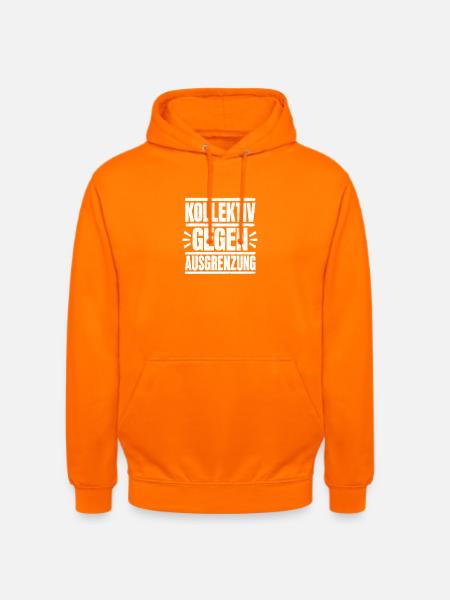 Kollektiv gegen Ausgrenzung – Statement - Unisex Hoodie - Orange