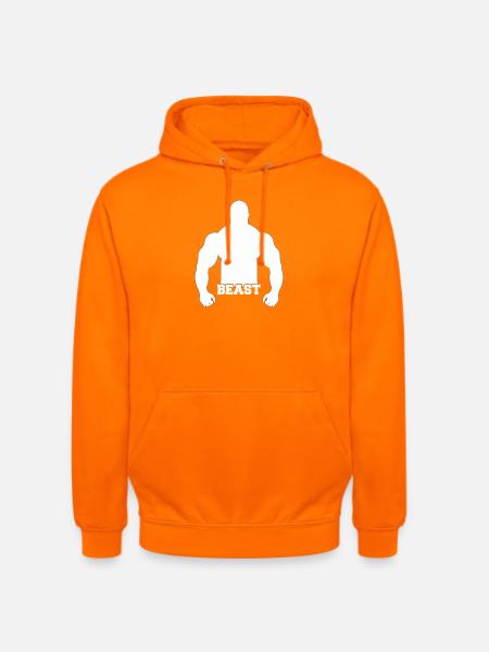 Beast Kraftsilhouette Druck - Unisex Hoodie - Orange
