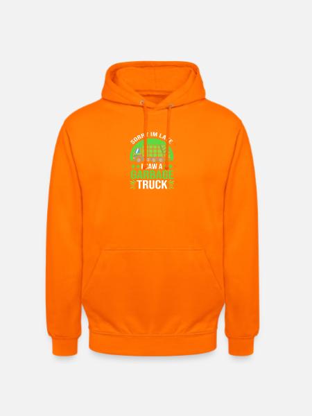Müllwagen Müllauto Müllmann Mülleimer - Unisex Hoodie - Orange