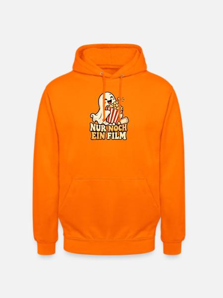 Popcorngeist beim Filmabend - Unisex Hoodie - Orange