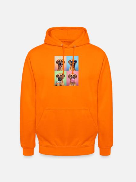 Hunde Deutsche Dogge Hund - Unisex Hoodie - Orange