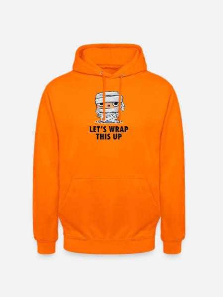 Mumie Cartoon Wrap This Up - Unisex Hoodie - Orange