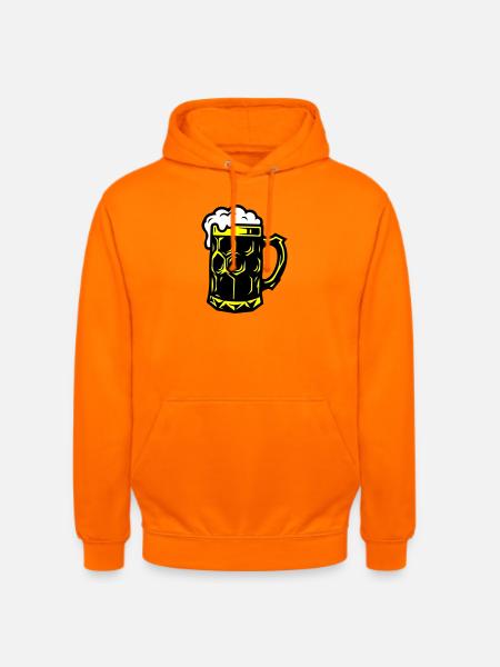Beer Mug Symbol Booze - Unisex Hoodie - orange