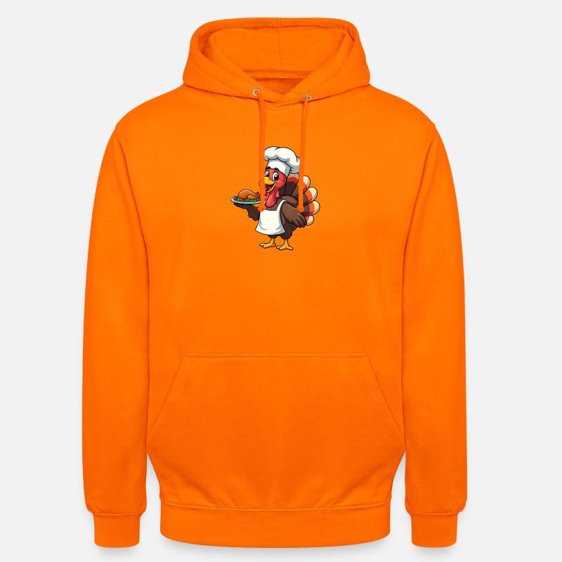Cuisinier de dinde de Thanksgiving Thanksgiving - Sweat-shirt à capuche unisexe - orange