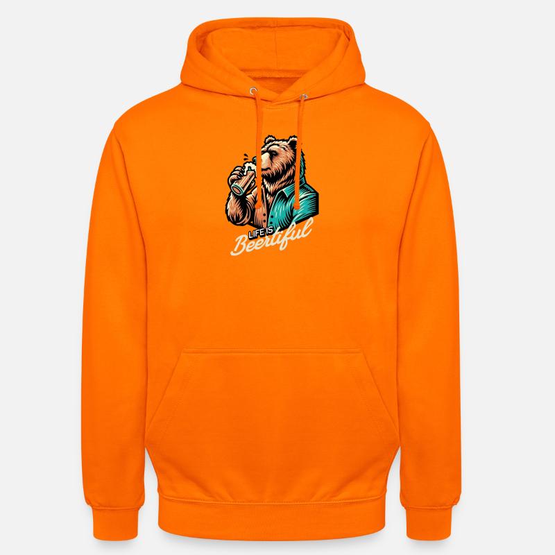Vie de boisson - Sweat-shirt à capuche unisexe - orange