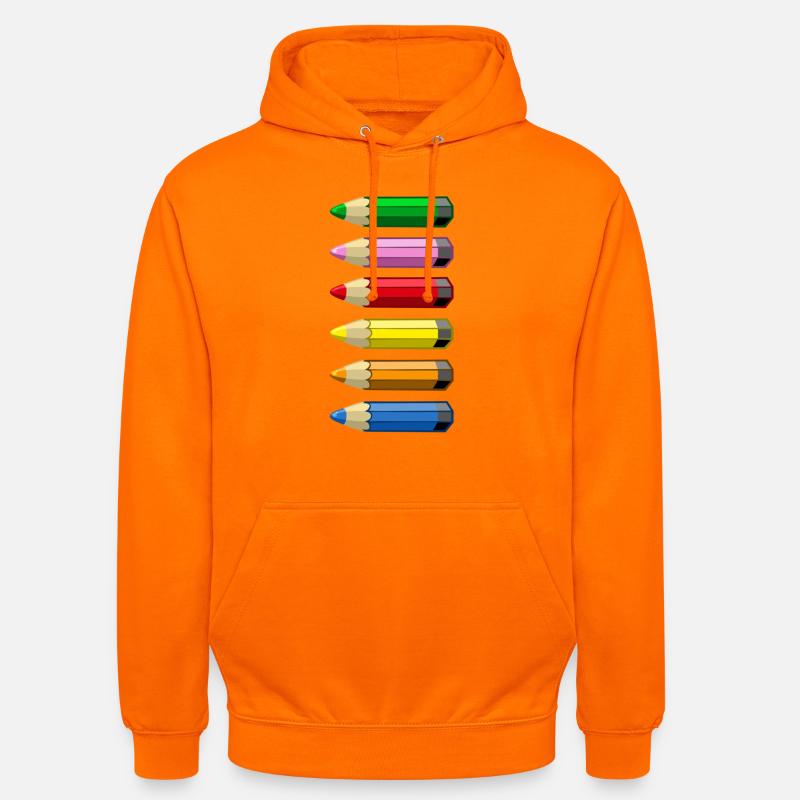 Crayons de couleurs - Sweat-shirt à capuche unisexe - orange