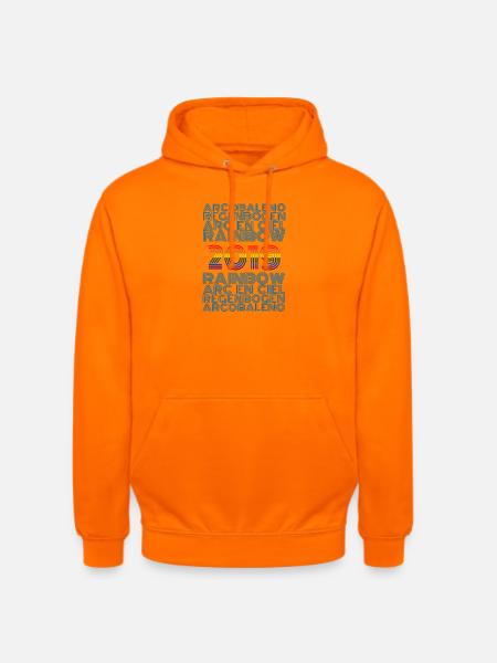 2019 - Sweat-shirt à capuche unisexe - orange