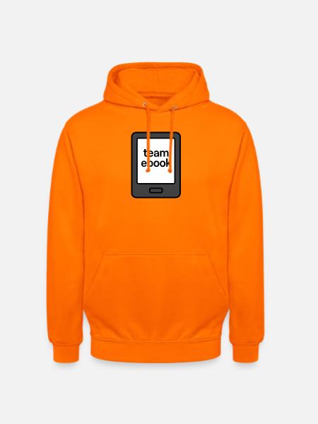 À quelle équipe appartiens-tu ? - Équipe eBook-Reader - Sweat-shirt à capuche unisexe - orange