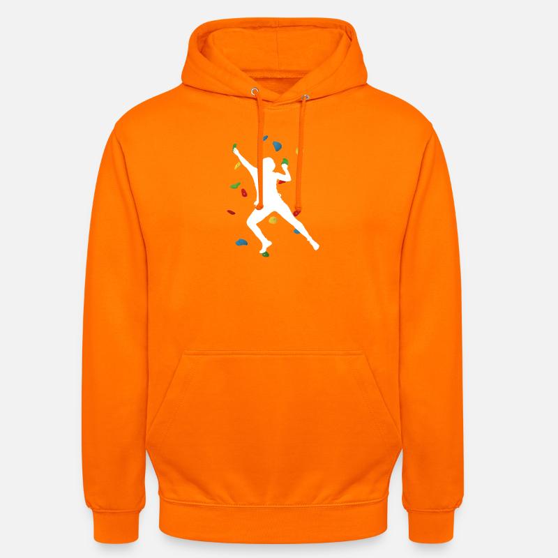 Grimpe Man White – Style Bloc - Sweat-shirt à capuche unisexe - orange