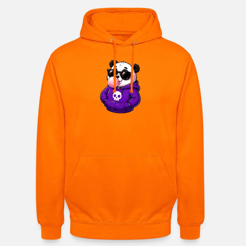 Cool_Panda_Bubblegum_Attitude - Sweat-shirt à capuche unisexe - orange