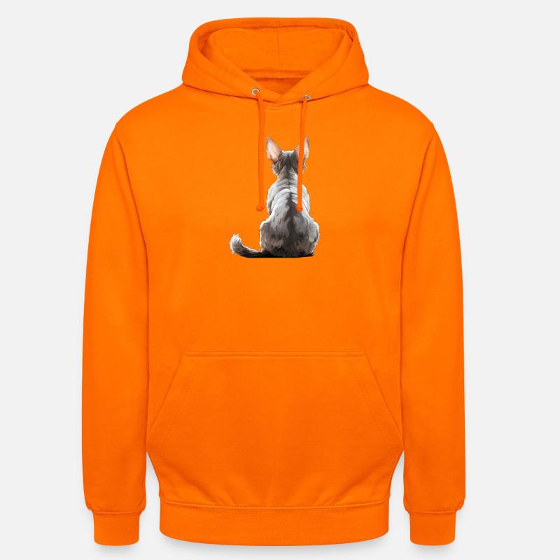 Devon Rex - Sweat-shirt à capuche unisexe - orange